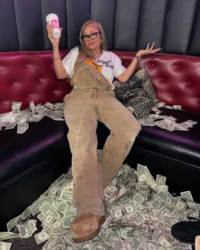 American Rapper Latto in Duck T Shirt – January 2025 Streetwear Moment