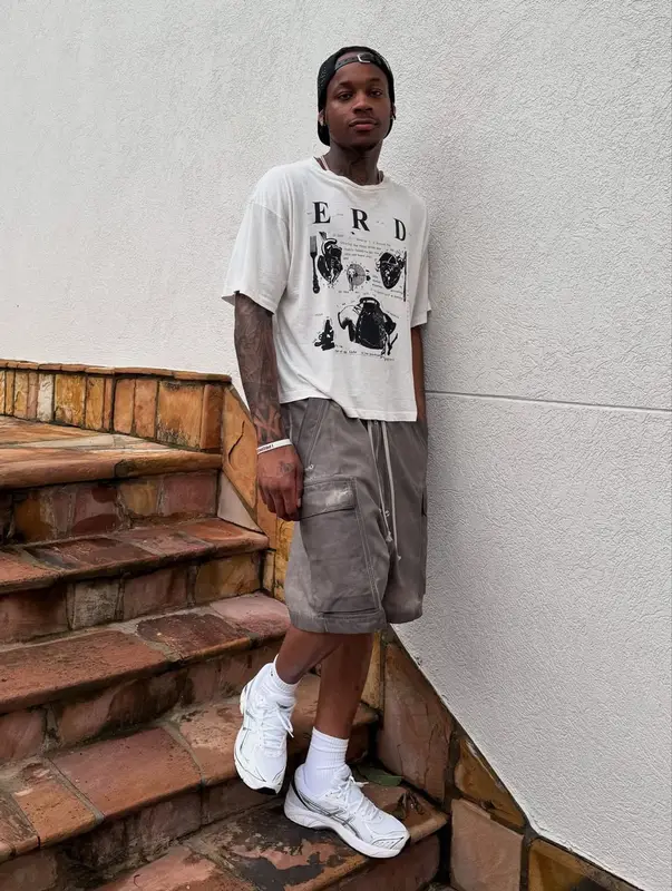 &nbsp;Tylil James July 2025 Look: Bold Luxury in an Enfants Riches Deprimes T Shirt