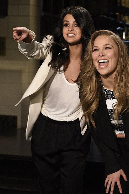 Selena Gomez White Blazer